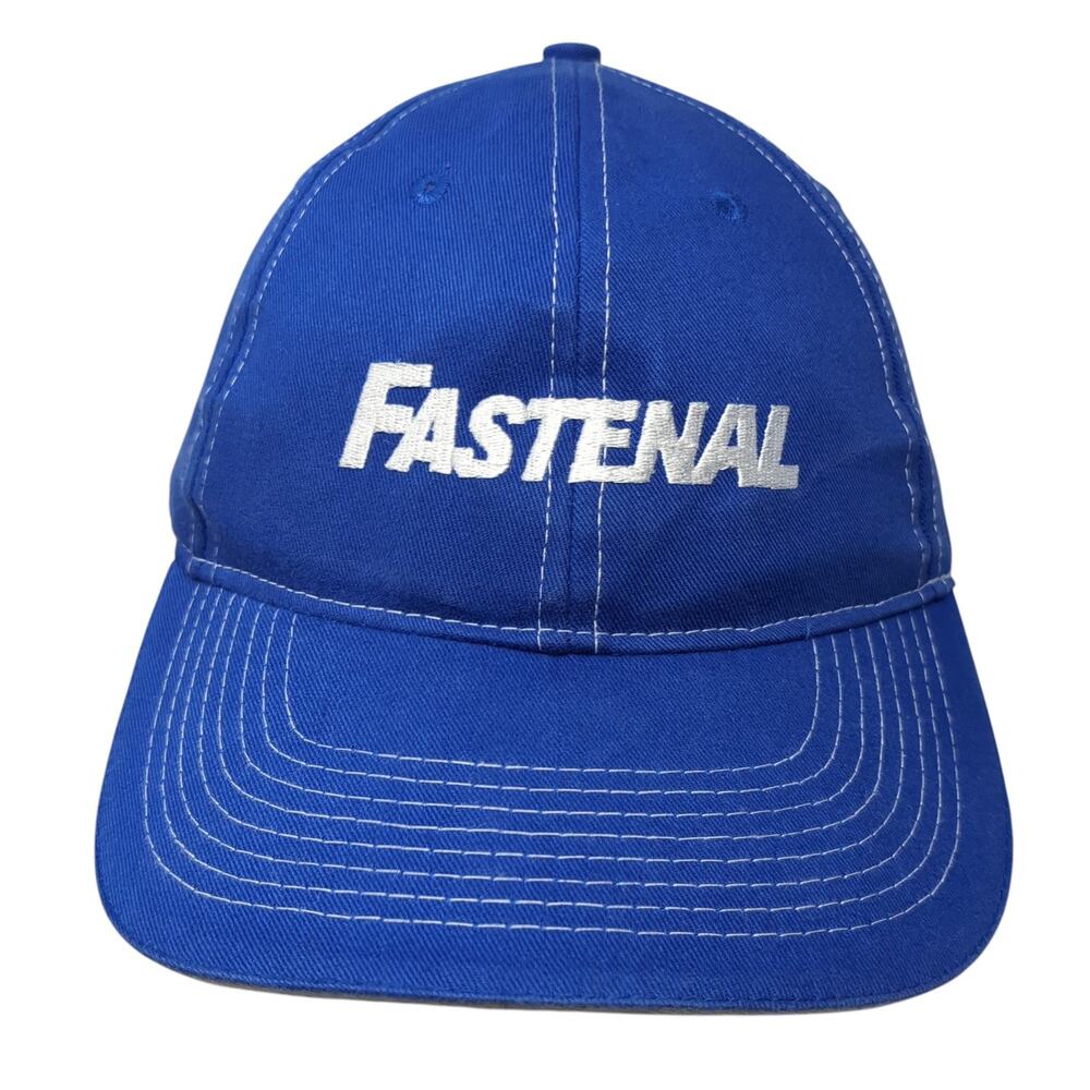 Fastenal Strapback Baseball Cap Blue One Size Adjustable Embroidered 6 Panel